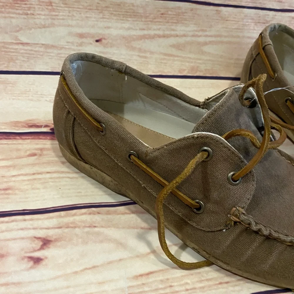 Cole Haan Mens Canvas Slip-on Boat Shoes, Size 10M